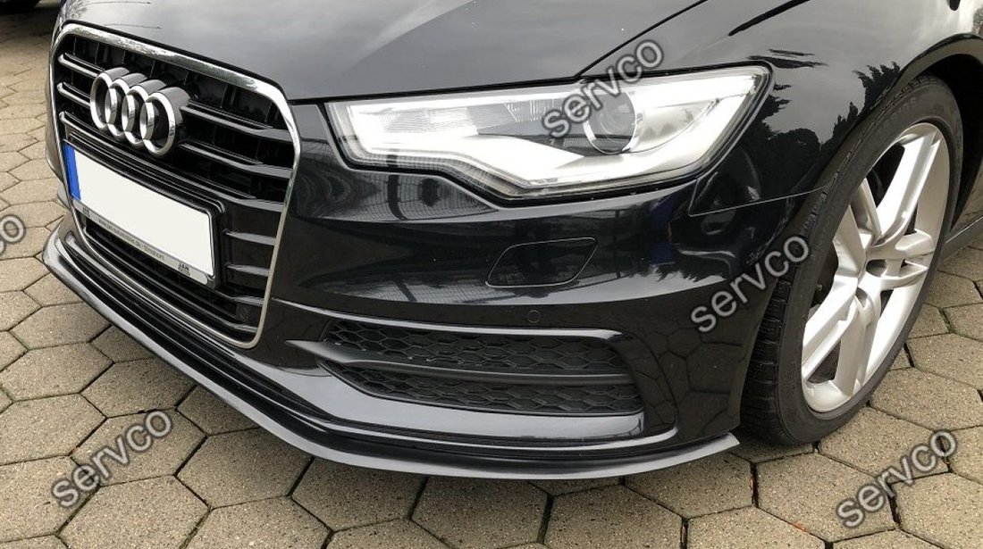 Prelungire lip buza splitter tuning bara fata Audi A6 C7 S-line 2012-2014 v4