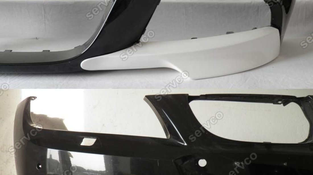 Prelungire lip buza spoiler bara fata BMW E90 E91 LCI pt bara pachet M tech Aerodynamic 2009-2012 v4