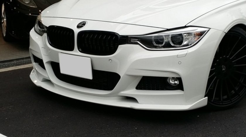 Prelungire lip buza spoiler bara fata BMW F30 Hamann pt bara Mpachet 2012-2016 v1