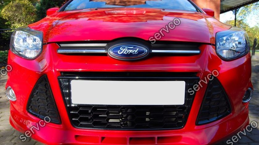 Prelungire lip buza spoiler bara fata Ford Focus Mk3 ST HB Hatchback 2011-2014 v1