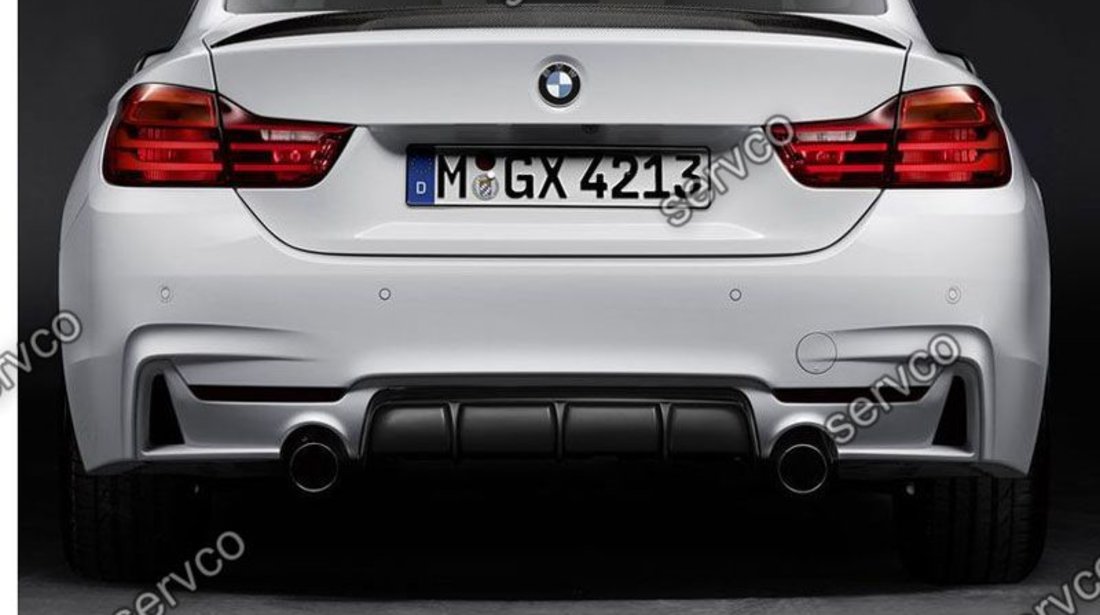 Prelungire lip buza spoiler evcuare bara spate BMW F32 Seria 4 435 430 M performance v2