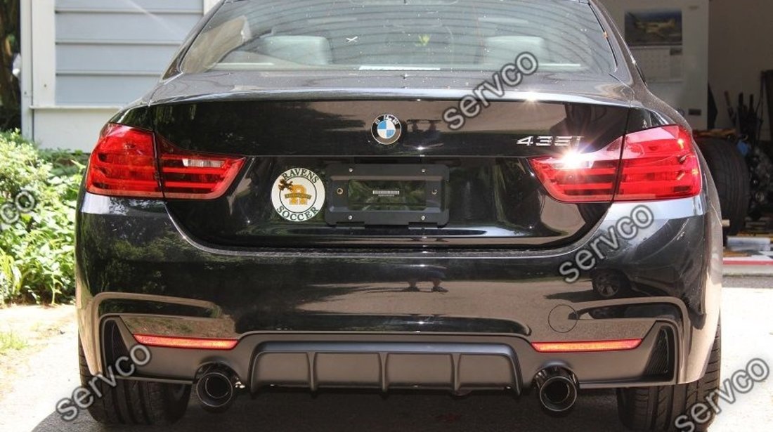 Prelungire lip buza spoiler evcuare bara spate BMW F32 Seria 4 435 430 M performance v2