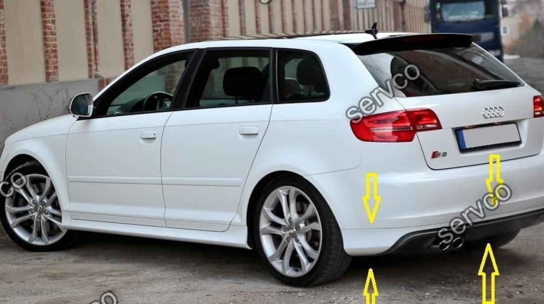 Prelungire lip buza tuning sport bara spate Audi A3 8P Sportback S3 S line 2005-2008 v2