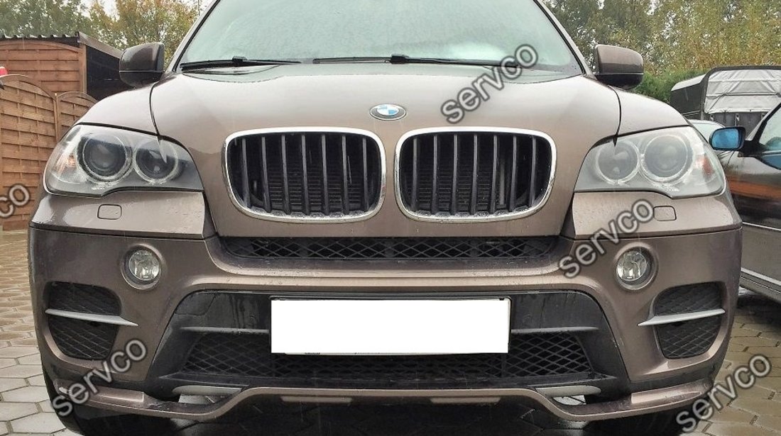 Prelungire lip difuzor bara fata BMW X5 E70 LCI Facelit M Pachet Aero Performance10-13 v2