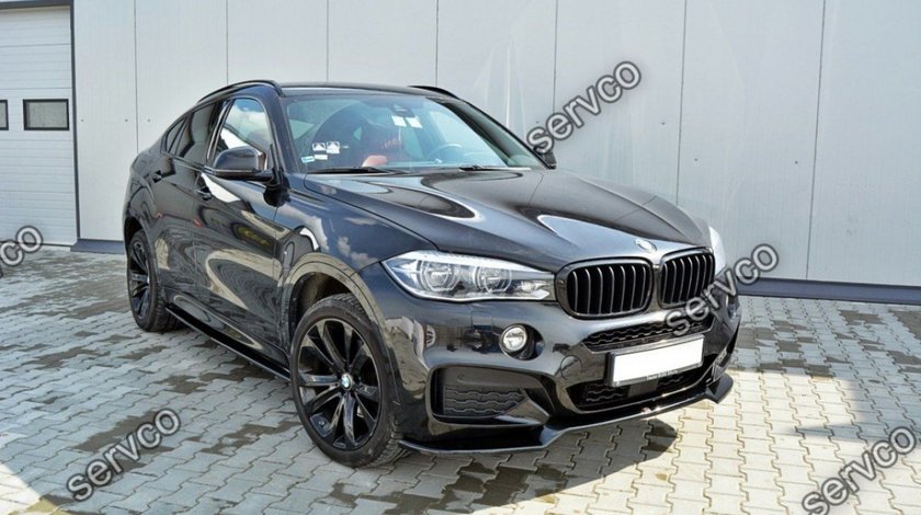 Prelungire lip fusta spoiler bara fata BMW X6 F16 M M50D Performance Aero Pack Sport v2