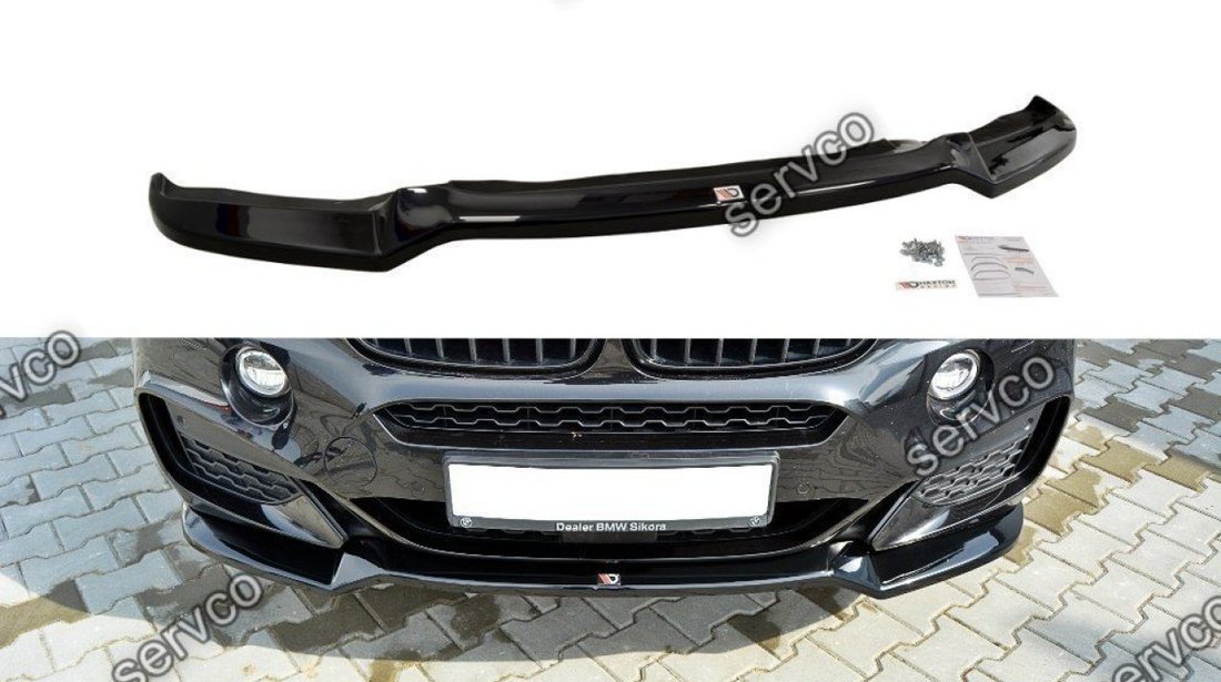 Prelungire lip fusta spoiler bara fata BMW X6 F16 M M50D Performance Aero Pack Sport v1