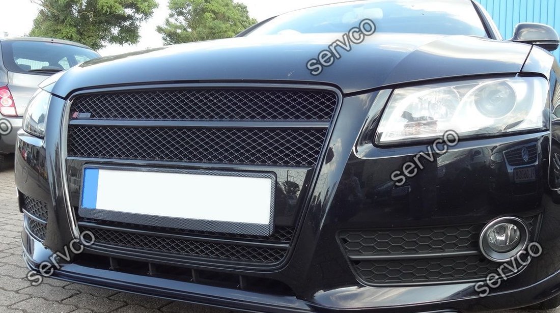 Prelungire lip Sline Votex tuning sport bara fata Audi A5 Coupe Cabrio S5 RS5 2007-2012 v2