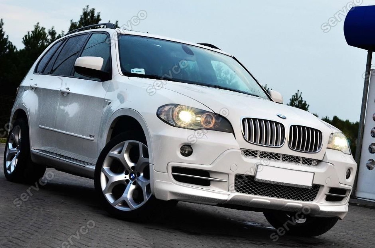 Prelungire lip splitter bara fata BMW X5 E70 Aero Pachet M 2006-2010 v1