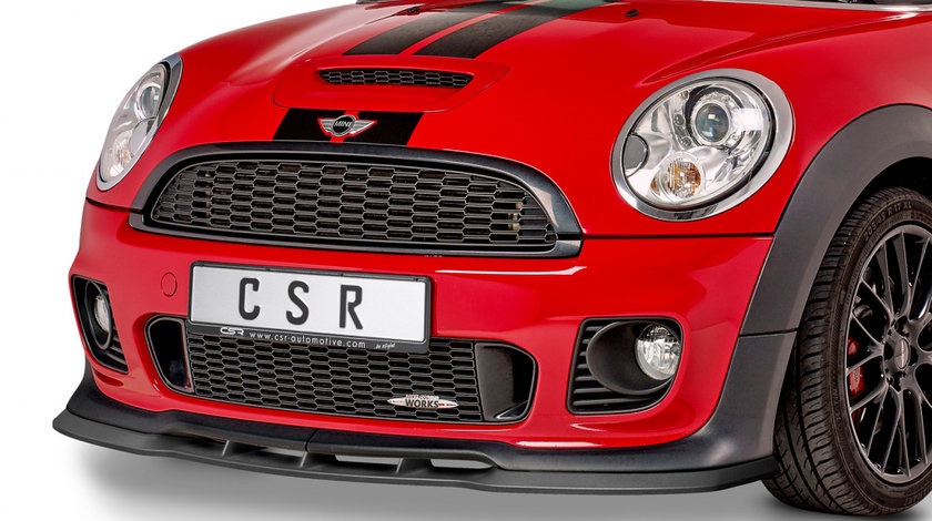 Prelungire lip spoiler bara fata pentru Mini John Cooper Works R56 2. Generation 09/2006-11/2013 numai an Fahrzeugen kit originaler 2-teiliger Spoilerlippe CSL454