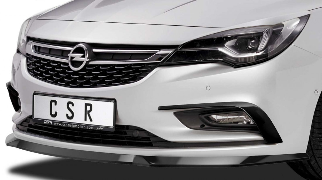 Prelungire lip spoiler bara fata pentru Opel Astra K hatchback /Sportstourer ( Facelift) 2015-2019 in afara de modelele OPC/OPC-Line, originale Spoilerlippe muss demontiert werden, Halterung der originalen Spoilerlippe muss links und rechts abgeschni