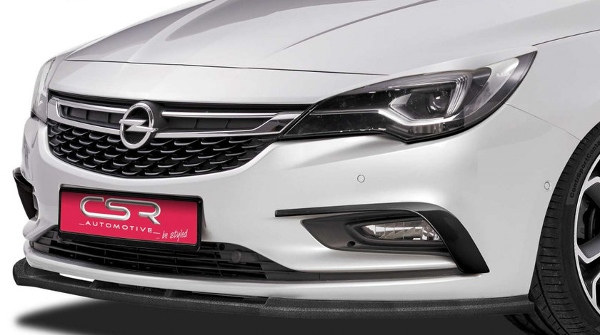 Prelungire lip spoiler bara fata pentru Opel Astra K hatchback /Sportstourer ( Facelift) 2015-2019 in afara de modelele OPC/OPC-Line, originale Spoilerlippe muss demontiert werden, Halterung der originalen Spoilerlippe muss links und rechts abgeschni