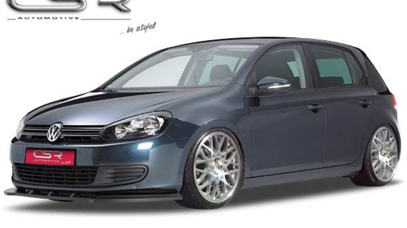 Prelungire lip spoiler bara fata pentru VW Golf 6 pentru toate modelele in afara de modelele R-Line/R/GTI GTD 2008-2012 CSL035