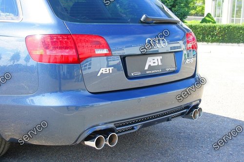Prelungire ornament ABT Sline tuning sport bara spate Audi A6 C6 4F Avant RS6 S6 2004-2008 v1