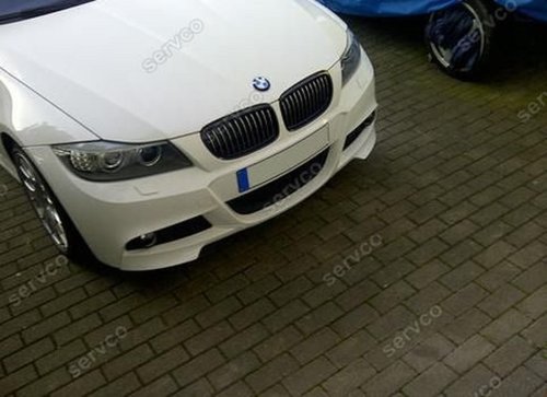 Prelungire prelungiri flapsuri splittere tuning sport bara fata BMW E90 E91 LCI 2009-2012 v4