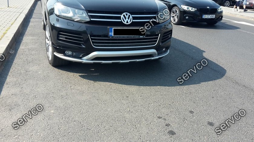Prelungire Rline lip buza tuning sport bara fata VW Touareg 7P5 Off Road 2011-2015 v1