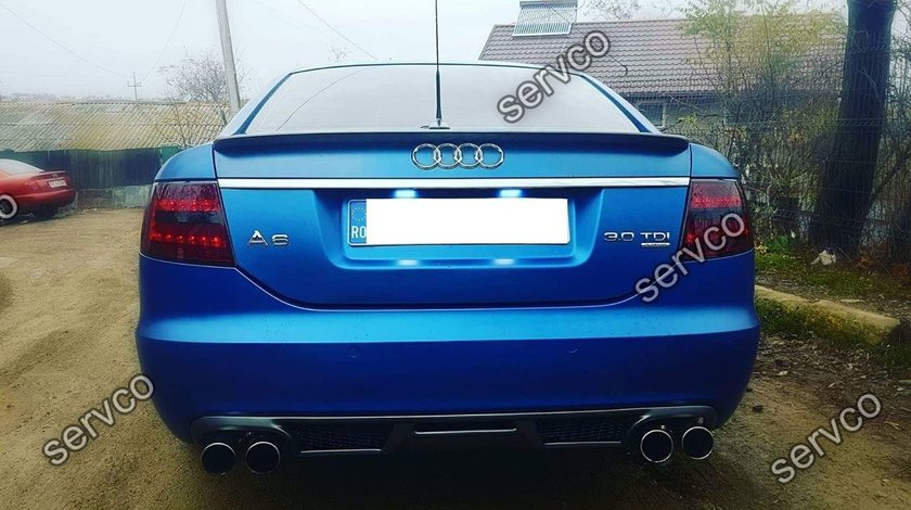 Prelungire S line S6 ABT spoiler tuning sport bara spate Audi A6 C6 4F Sedan RS6 v2