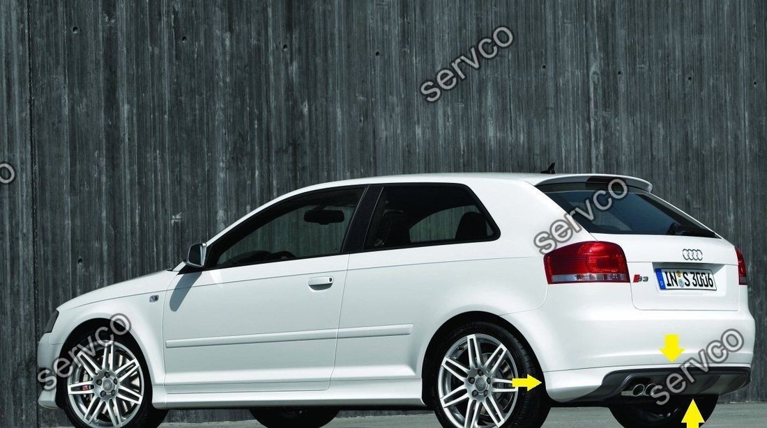 Prelungire S3 Sline lip tuning sport bara spate Audi A3 8P Coupe RS3 2005-2008 v1