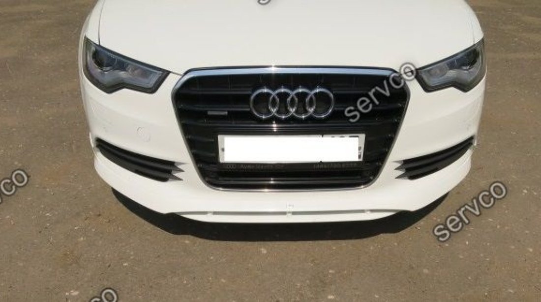 Prelungire Sline adaos fusta spoiler bara fata Audi A6 4G C7 ABT S6 Rs6 2011-2014 v1