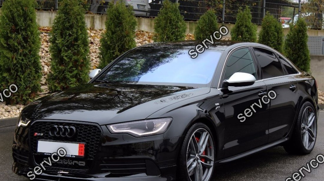 Prelungire Sline adaos fusta spoiler bara fata Audi A6 4G C7 ABT S6 Rs6 2011-2014 v1