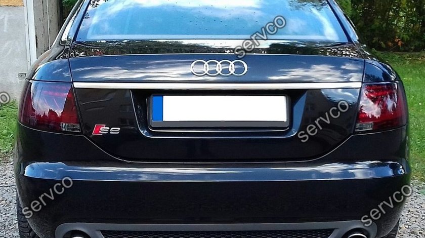 Prelungire Sline lip evacuare tuning sport bara spate Audi A6 C6 S6 Rs6 Limuzina 2004-2008 v3