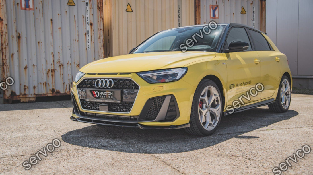 Prelungire splitter bara fata Audi A1 S-Line GB 2018- v3 - Maxton Design