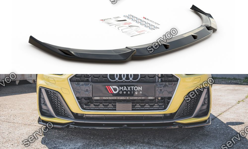 Prelungire splitter bara fata Audi A1 S-Line GB 2018- v3 - Maxton Design