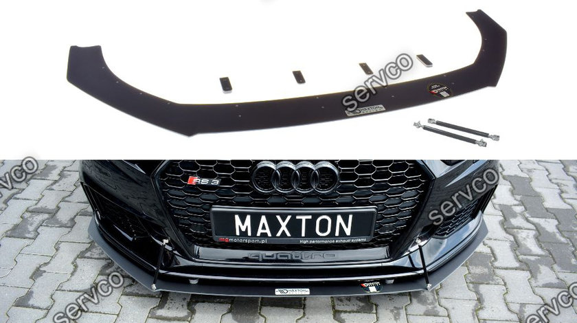 Prelungire splitter bara fata Audi A3 RS3 8V Facelift Sportback 2017- v8 - Maxton Design