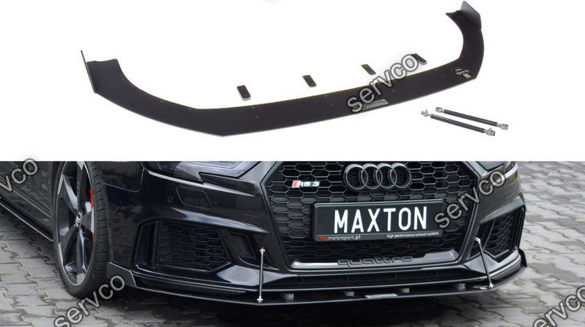 Prelungire splitter bara fata Audi A3 RS3 8V Facelift Sportback 2017- v9 - Maxton Design