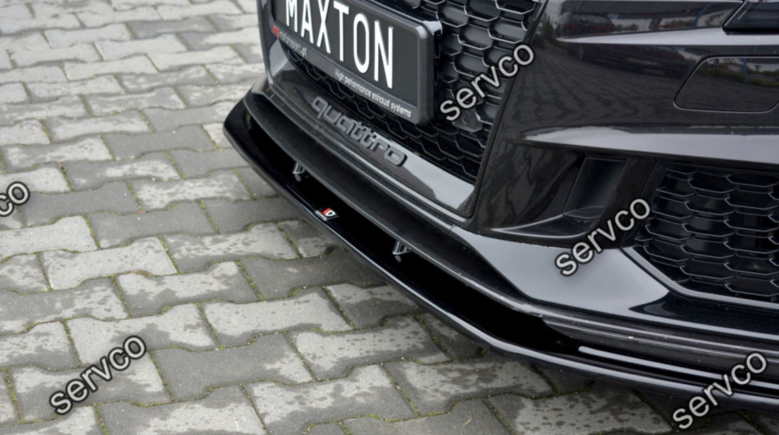 Prelungire splitter bara fata Audi A3 RS3 8V Facelift Sportback 2017- v6 - Maxton Design