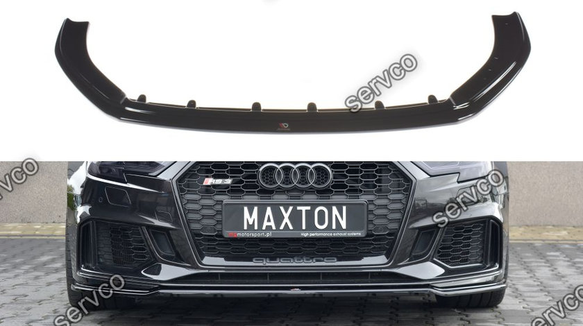 Prelungire splitter bara fata Audi A3 RS3 8V Facelift Sportback 2017- v7 - Maxton Design