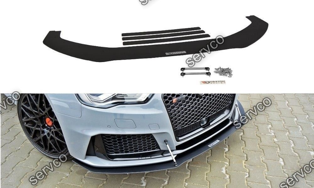 Prelungire splitter bara fata Audi A3 RS3 8VA Sportback 2015-2019 v3 - Maxton Design