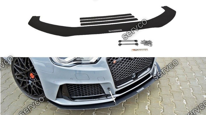 Prelungire splitter bara fata Audi A3 RS3 8VA Sportback 2015-2019 v3 - Maxton Design