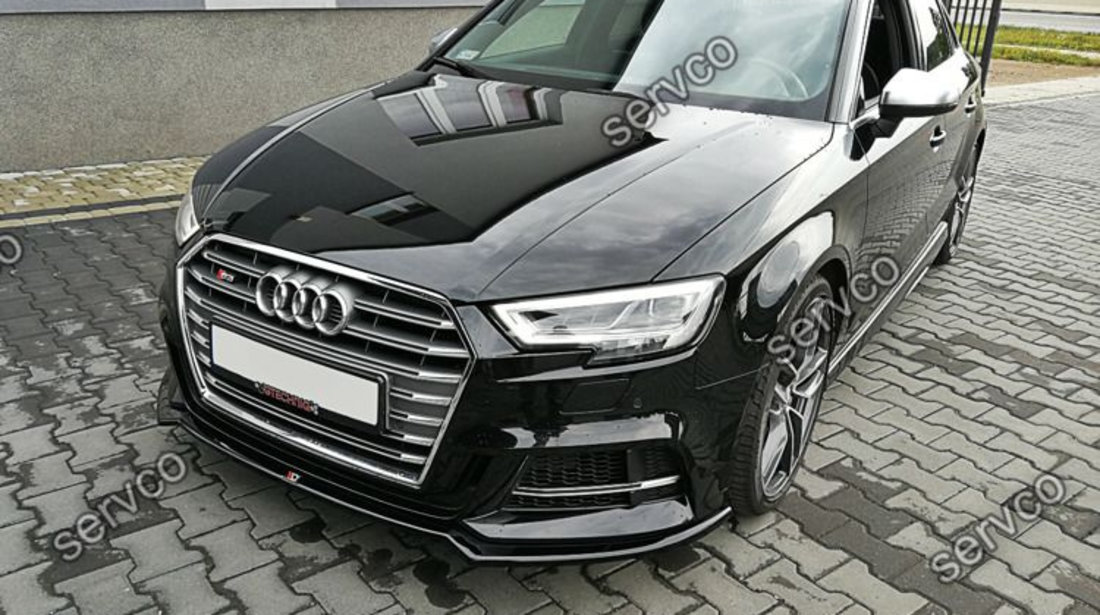 Prelungire splitter bara fata Audi A3 S3 8V Facelift 2017-2019 v2 - Maxton Design