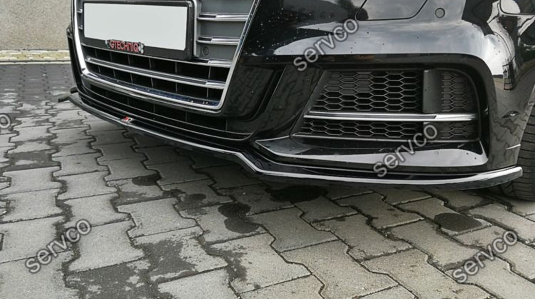 Prelungire splitter bara fata Audi A3 S3 8V Facelift 2017-2019 v2 - Maxton Design