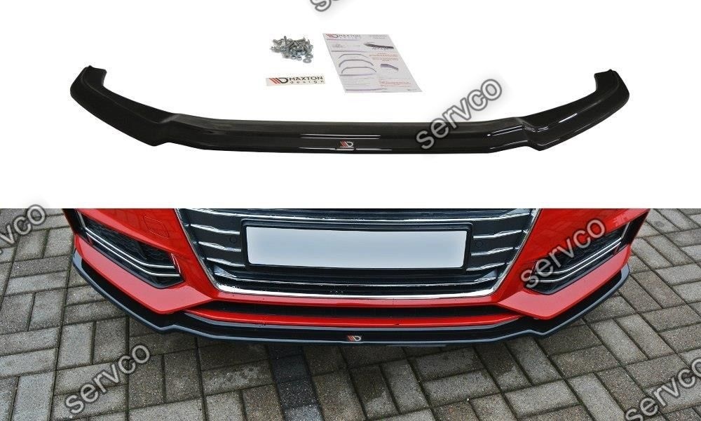 Prelungire splitter bara fata Audi A4 B9 S-Line 2015-2019 v1 - Maxton Design