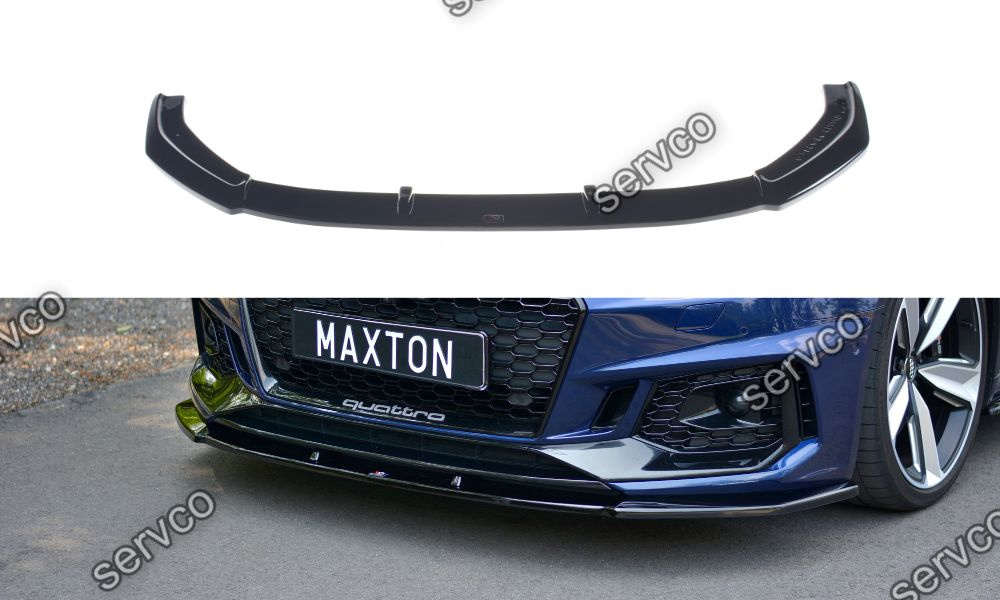 Prelungire splitter bara fata Audi A4 RS4 B9 2017- v8 - Maxton Design