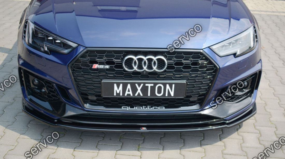 Prelungire splitter bara fata Audi A4 RS4 B9 2017- v9 - Maxton Design