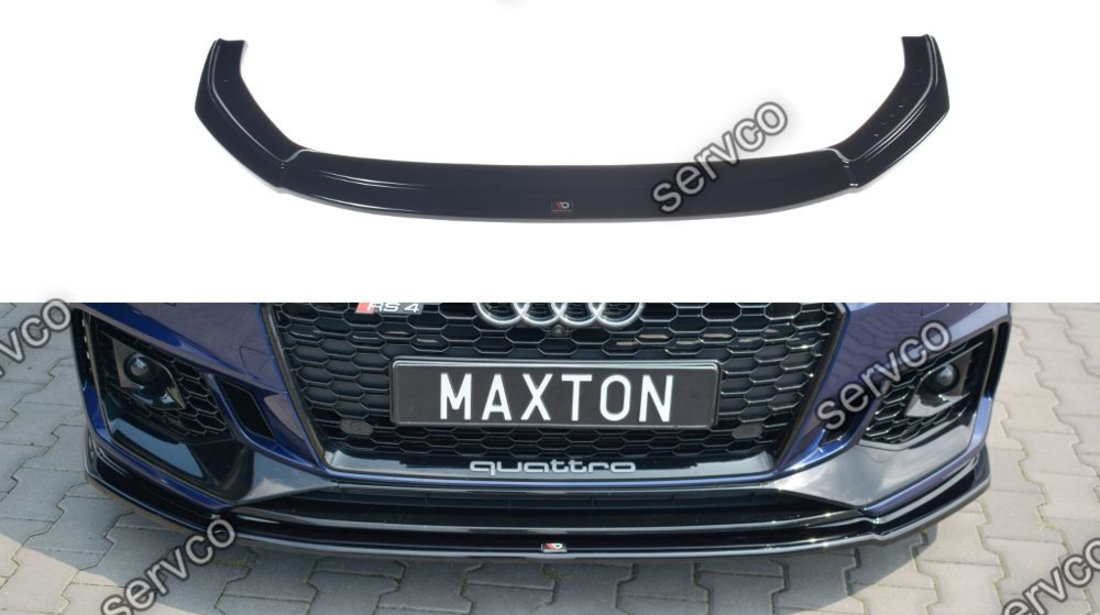 Prelungire splitter bara fata Audi A4 RS4 B9 2017- v9 - Maxton Design