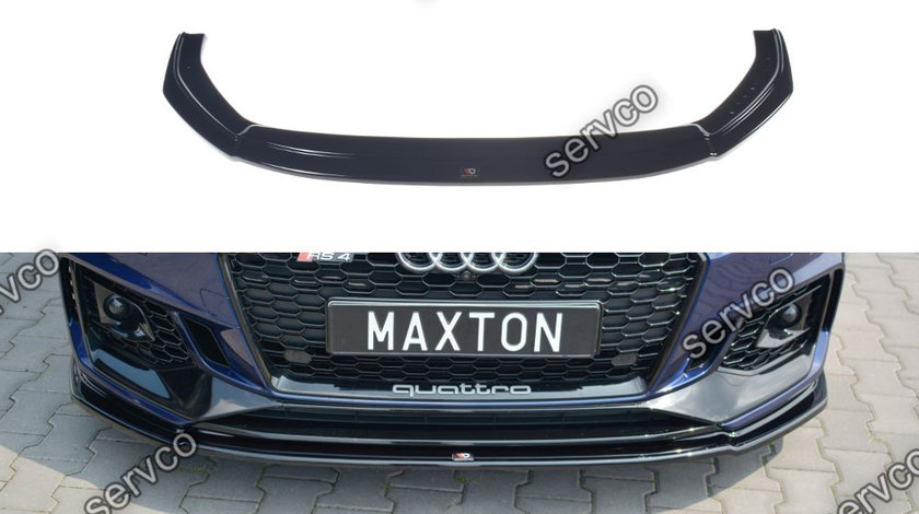 Prelungire splitter bara fata Audi A4 RS4 B9 2017- v9 - Maxton Design