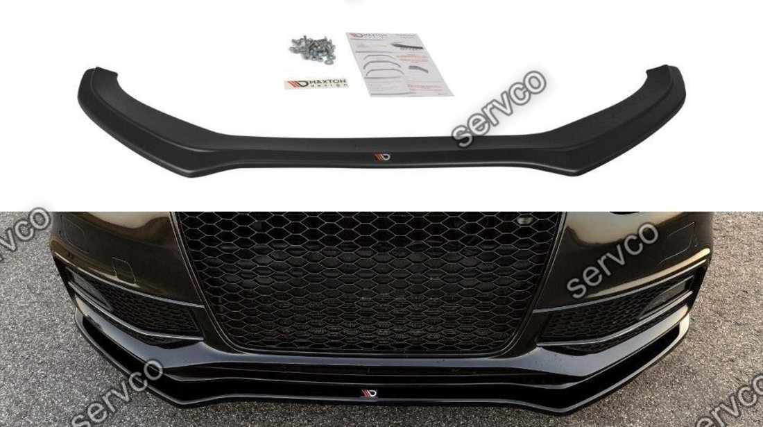 Prelungire splitter bara fata Audi A4 S4 B8 Facelift 2012-2014 v7 - Maxton Design