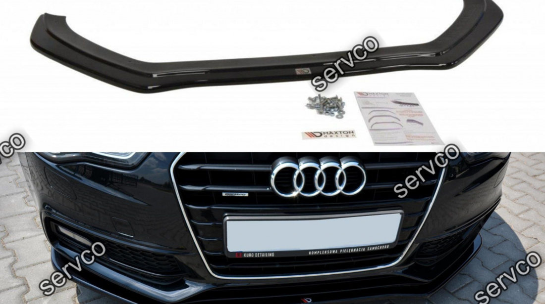 Prelungire splitter bara fata Audi A5 8T S-Line Facelift 2011-2015 v2 - Maxton Design