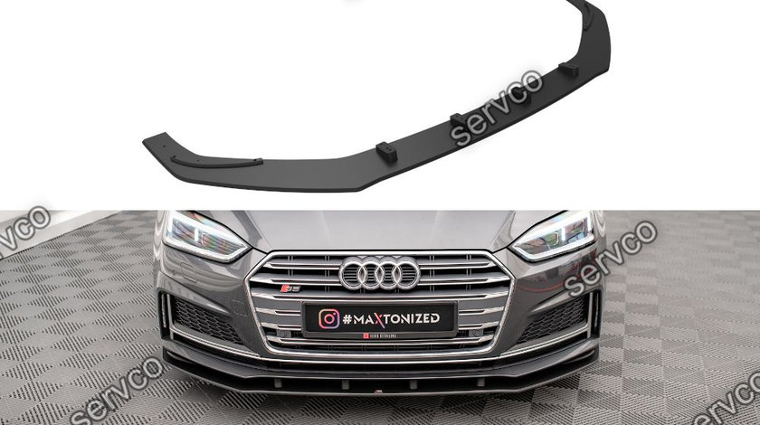 Prelungire splitter bara fata Audi A5 S-Line S5 Coupe Sportback F5 2017-2019 v16 - Maxton Design