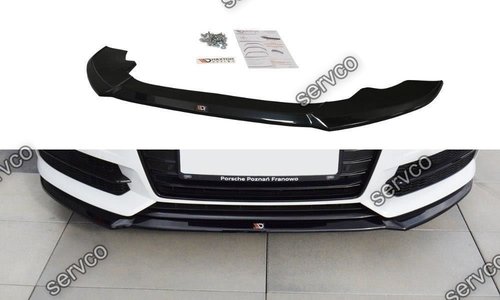 Prelungire splitter bara fata Audi A6 C7 4G S-Line Facelift 2014- 2018 v1 - Maxton Design