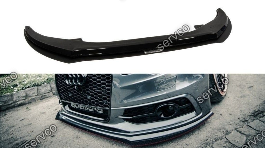 Prelungire splitter bara fata Audi A6 C7 4G S-Line 2011-2014 v5 - Maxton Design