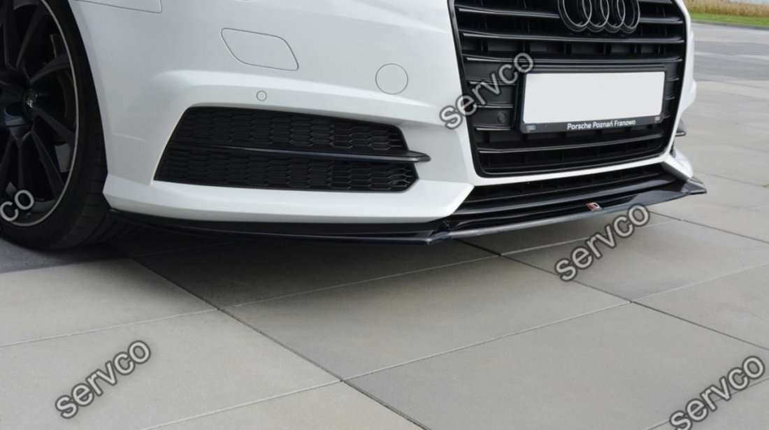 Prelungire splitter bara fata Audi A6 C7 4G S-Line Facelift 2014- 2018 v1 - Maxton Design