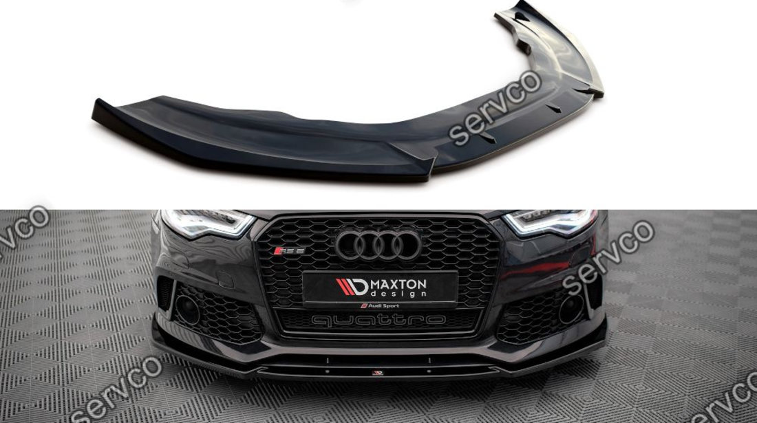 Prelungire splitter bara fata Audi A6 C7 RS6 Look 2011-2017 v11 - Maxton Design