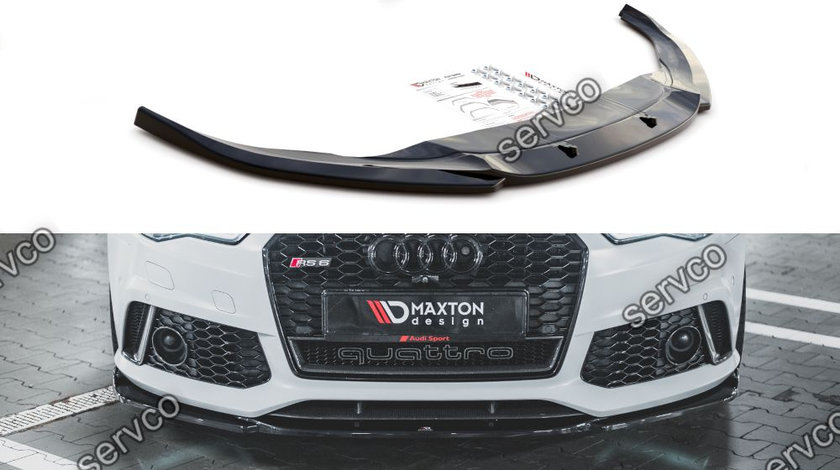 Prelungire splitter bara fata Audi A6 RS6 C7 2013-2017 v9 - Maxton Design