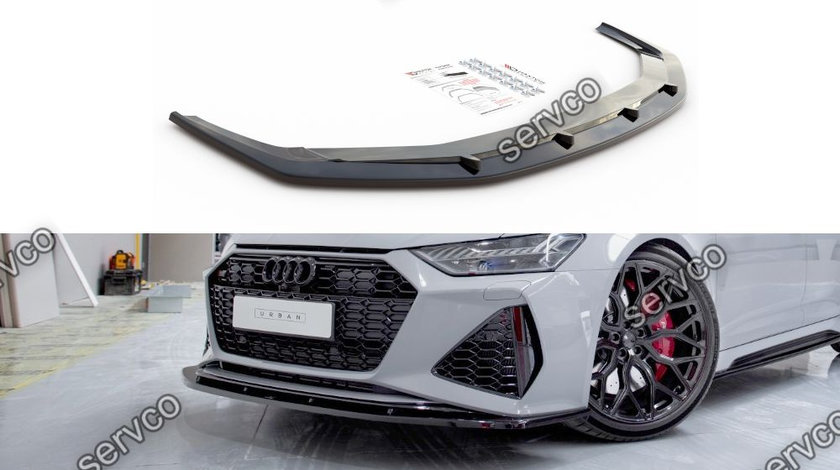 Prelungire splitter bara fata Audi A6 RS6 C8 2019- v4 - Maxton Design