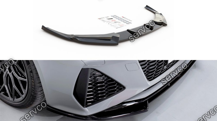 Prelungire splitter bara fata Audi A6 RS6 C8 2019- v3 - Maxton Design