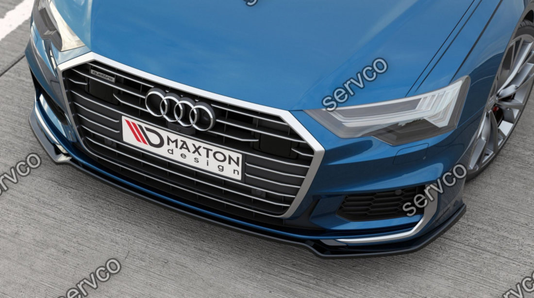 Prelungire splitter bara fata Audi A6 S-Line S6 C8 2019- v1 - Maxton Design